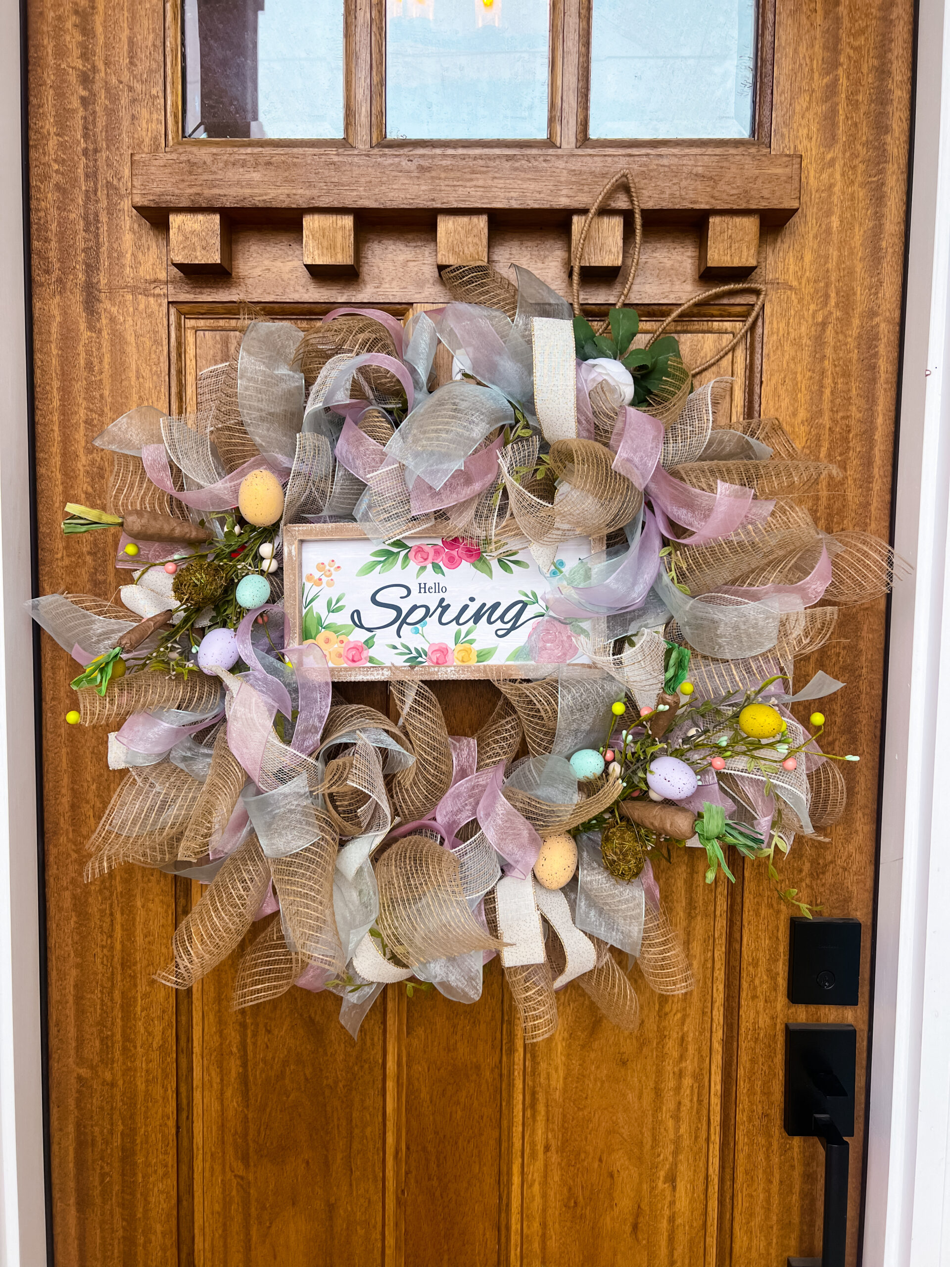 Welcoming Spring: A DIY Deco Mesh Wreath Tutorial - Tina Schoenfeldt